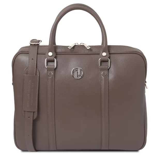 Prato Exclusive Saffiano leather laptop case