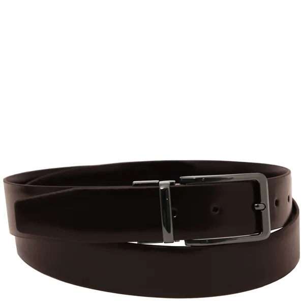 Elegant double-sided brushed leather belt 35mm - 95 cm