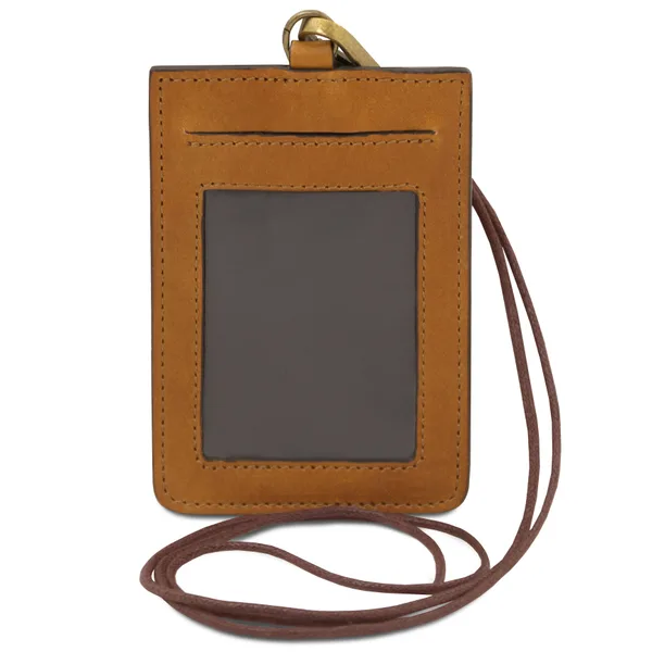 Leather badge holder