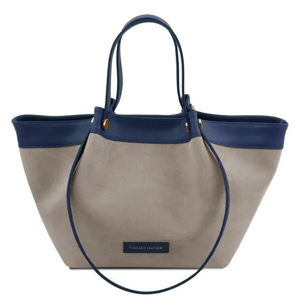 Soleil Suede leather shopping bag