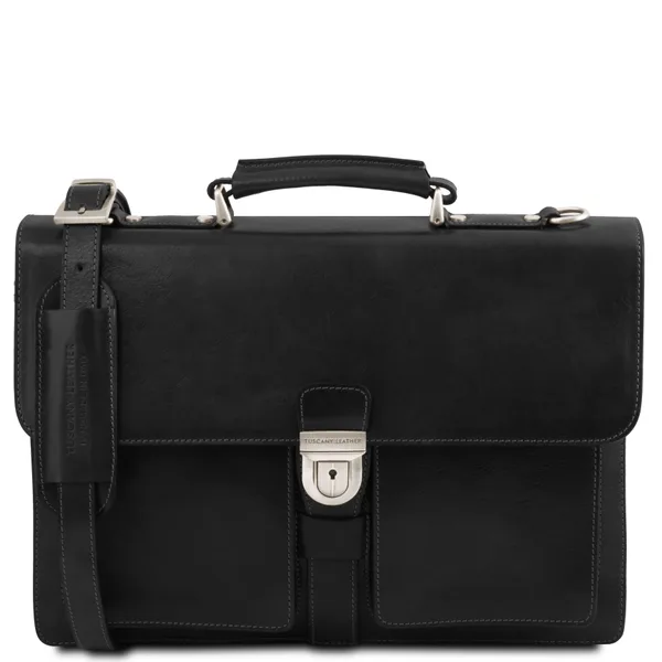 Assisi Leather briefcase 3 compartments