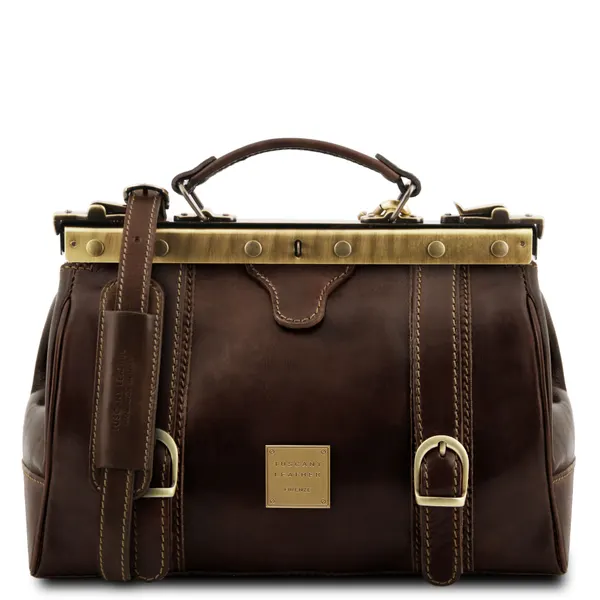 Monalisa Doctor gladstone leather bag with front straps