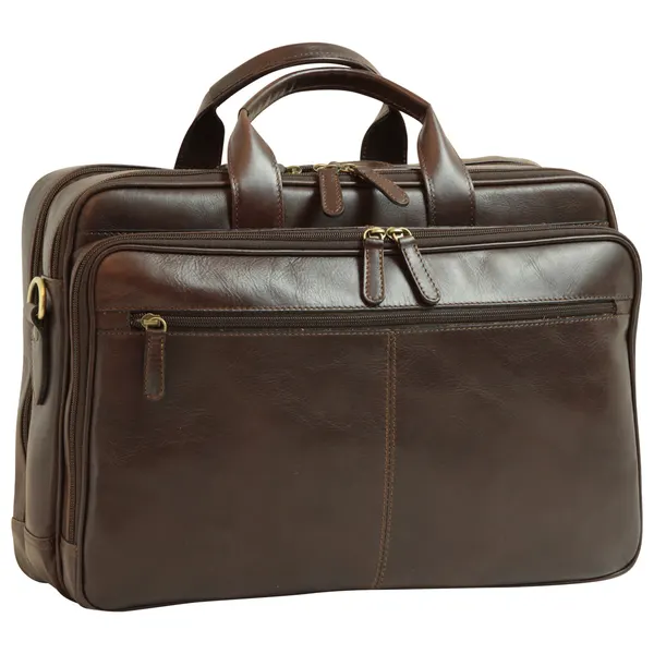Leather computer briefcase