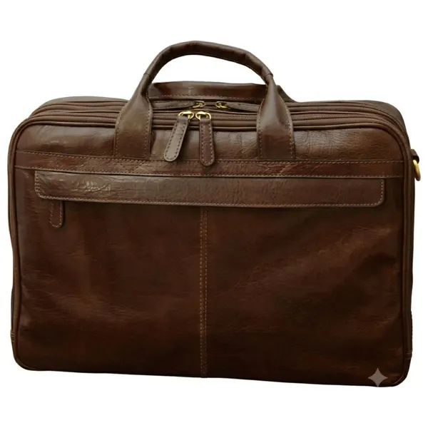 Esclusiva II Leather Laptop Briefcase