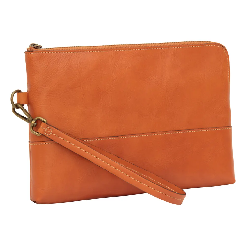 Full grain calfskin document case - brown colonial 