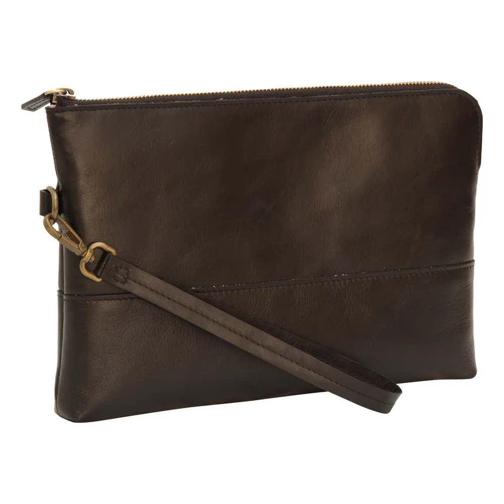 Full grain calfskin document case - black 