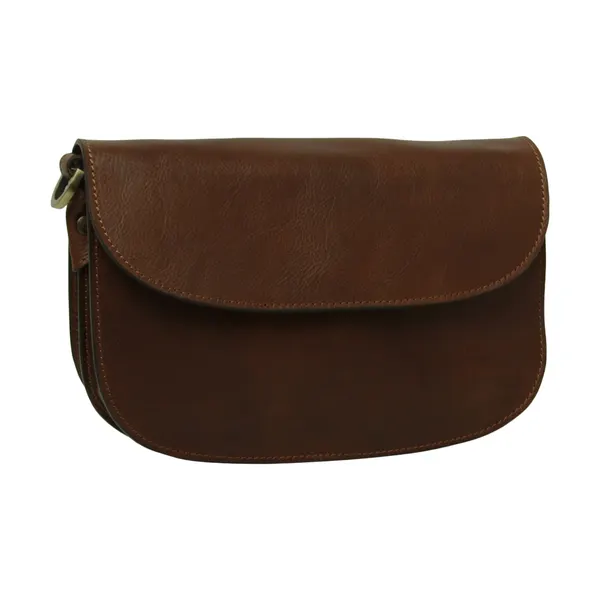 Two-sided shoulder bag in full-grain calfskin