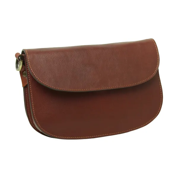 Two-sided shoulder bag in full-grain calfskin –Colonial